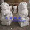 天安門蹲獅漢白玉雕刻石獅子廠家，曲陽石雕獅子定做，