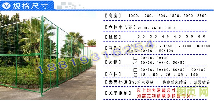 鐵絲網規格尺寸旅圖1